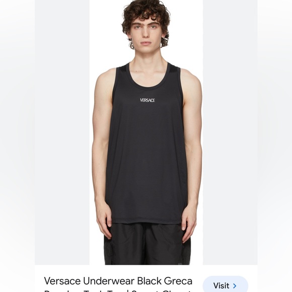 Versace tank top designer sale - Picture 2 of 7